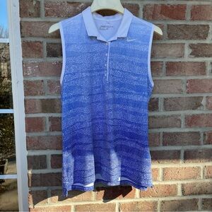 Nike golf blue and white ombré sleeveless active top Women XL Like New